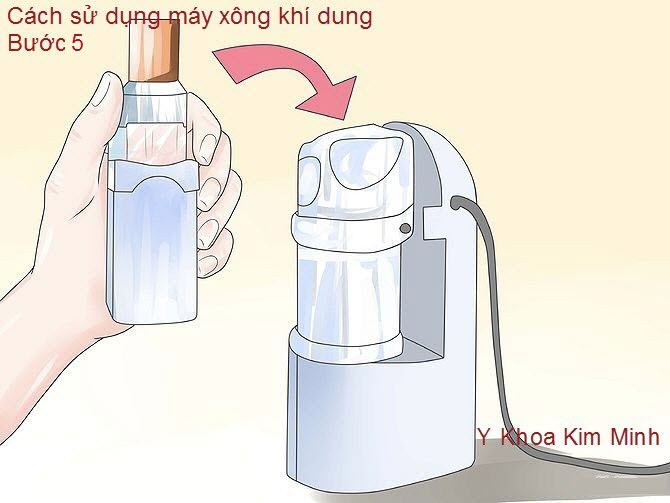 Nên cho thuốc vào theo tỉ lệ ghi trên nhãn thuốc hoặc theo tỉ lệ chia 3ml thuốc, 3ml nước muối sinh lý