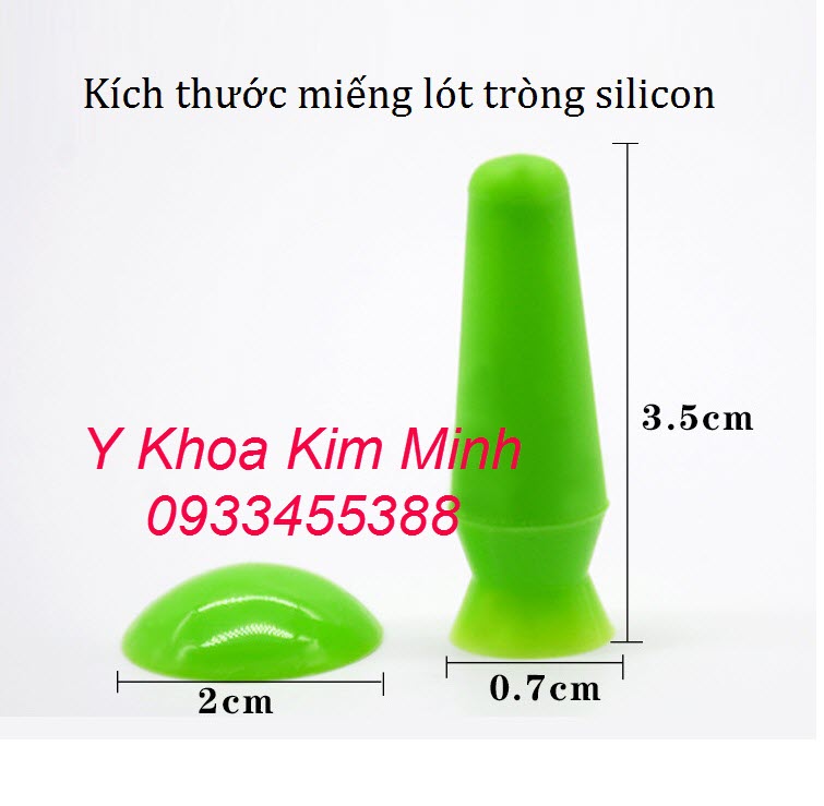 Kích thước miếng lót tròng silicon bảo vệ mắt trước khi cắt mí