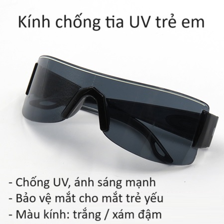 Mắt kính chống tia UV dùng cho trẻ em đi đường