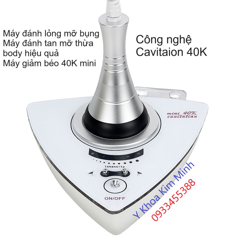 Máy đánh tan mở bụng, mỡ thừa body, giảm béo toàn thân mini Cavitation 40K