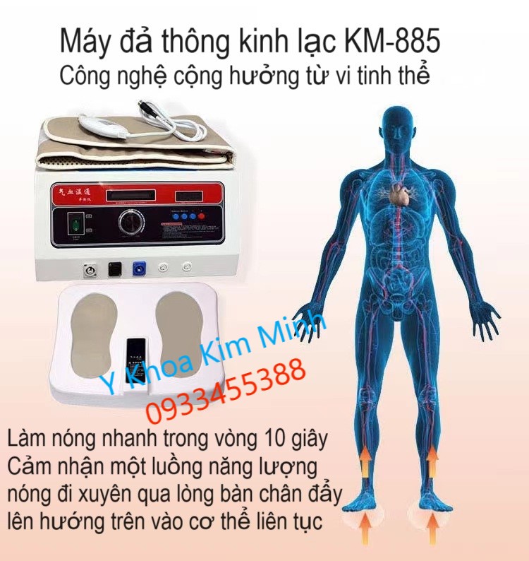 Máy dã thông kinh lạc đặt bàn chân KM-885