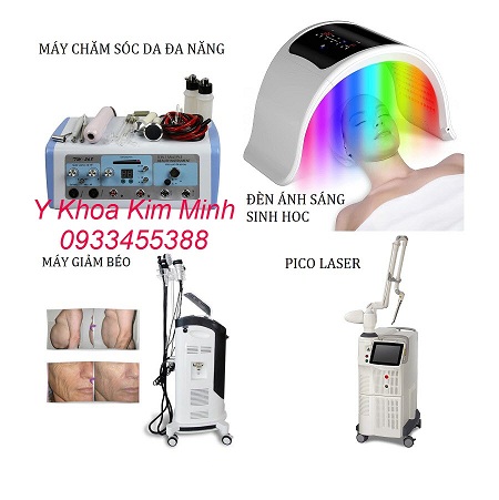 Máy chăm sóc da đa năng, máy chăm sóc da mặt, máy giảm béo, giường ghế massage, máy thẩm mỹ bán giá sỉ ở Y Khoa Kim Minh