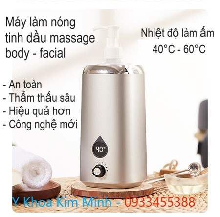 Máy làm nóng tinh dâu trước khi massag body rất hiệu quả