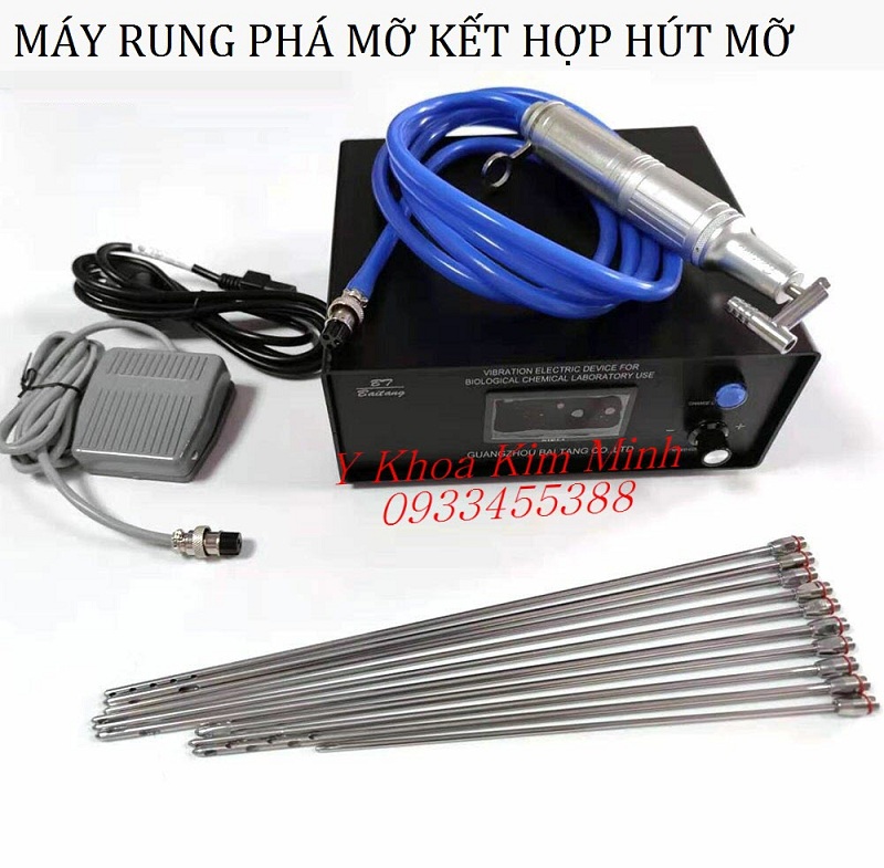 Bộ máy rung phá mỡ kết hợp hút mỡ body dùng cho thẩm mỹ viên