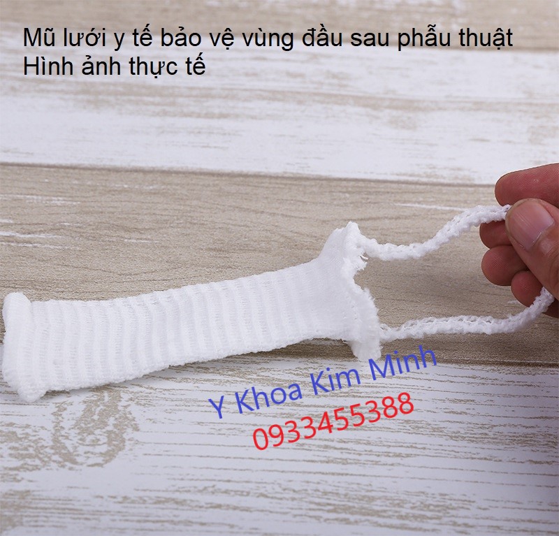 Mũ lưới y tế trùm đầu sau phẫu thuật não