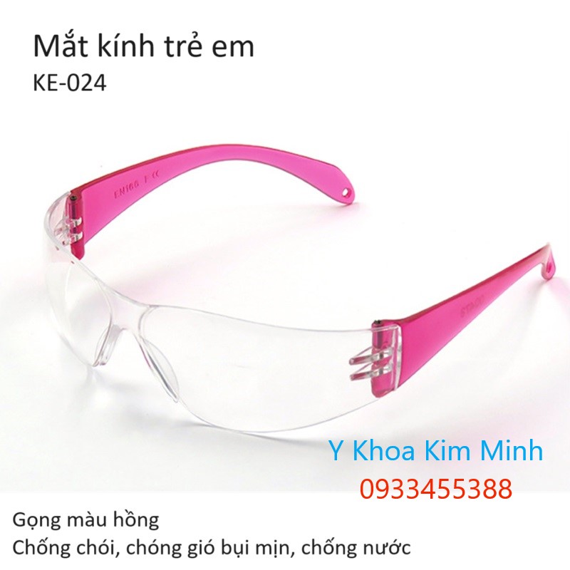 Mắt kính đi đường trẻ em KE-024 gọng màu hồng dùng cho bé gái nữ