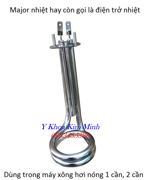 Major là cây điện trở trong bình nước của máy xông hơi nóng dùng trong thẩm mỹ spa - Y Khoa Kim Minh