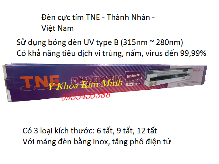 Bộ bóng máng đèn cực tím UV TNE sản xuất tại Việt Nam - Y Khoa Kim Minh