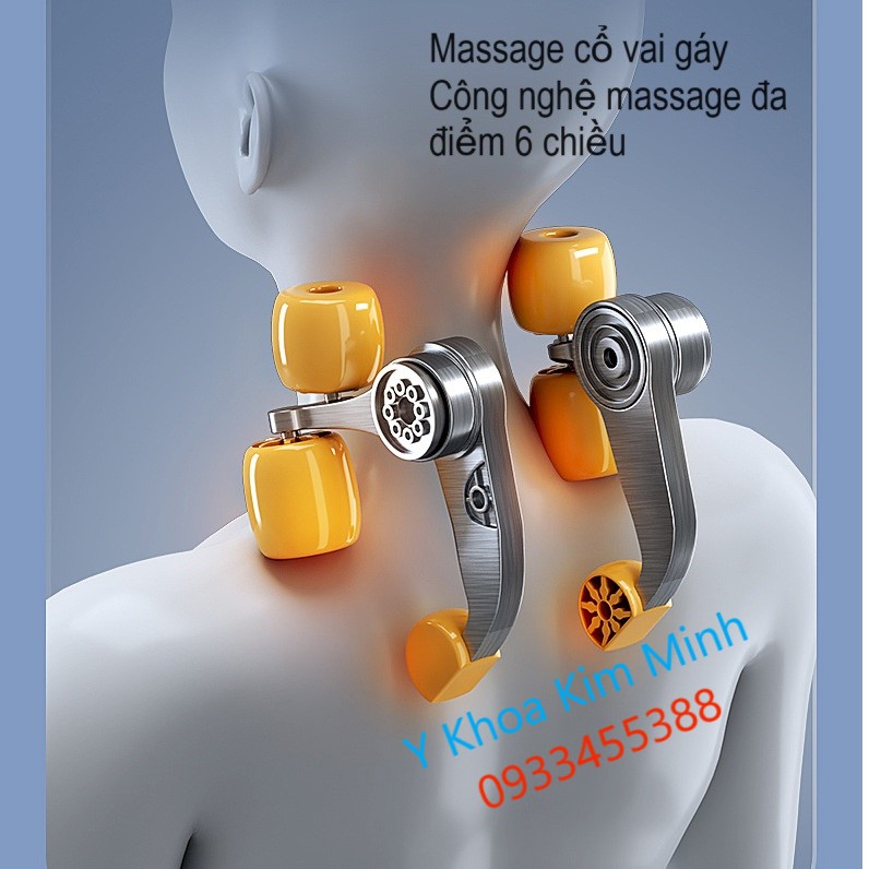 Đai massage cổ 6D công nghệ mát xa đa điểm rất hiệu quả giảm đau cổ vai gáy