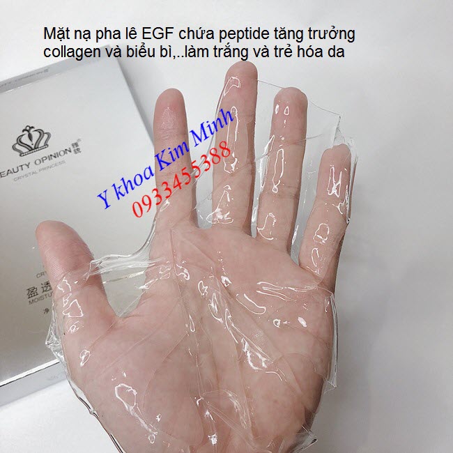 Mặt nạ pha lê tế bào gốc EGF kích thích tăng trưởng collagen làm trẻ hóa và trắng da - Y khoa Kim Minh 0933455388