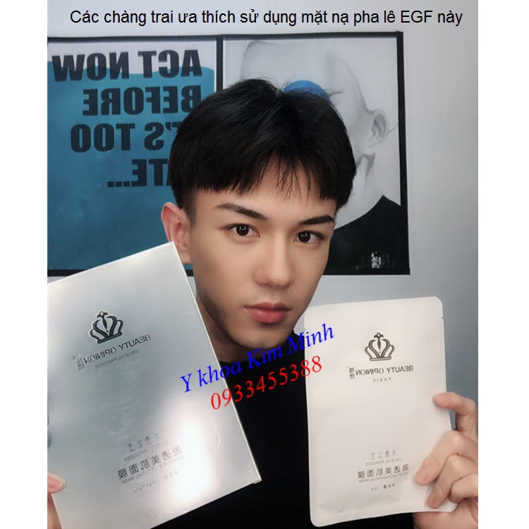 Mặt nạ đắp mặt dưỡng da nam EGF Crystal Mask - Y khoa Kim Minh 0933455388