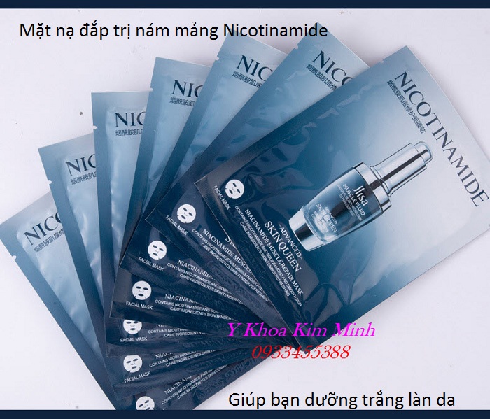 Mặt nạ dưỡng trắng, trị nám, ngăn da tăng sắc tố Nicotinamide - Y Khoa Kim Minh