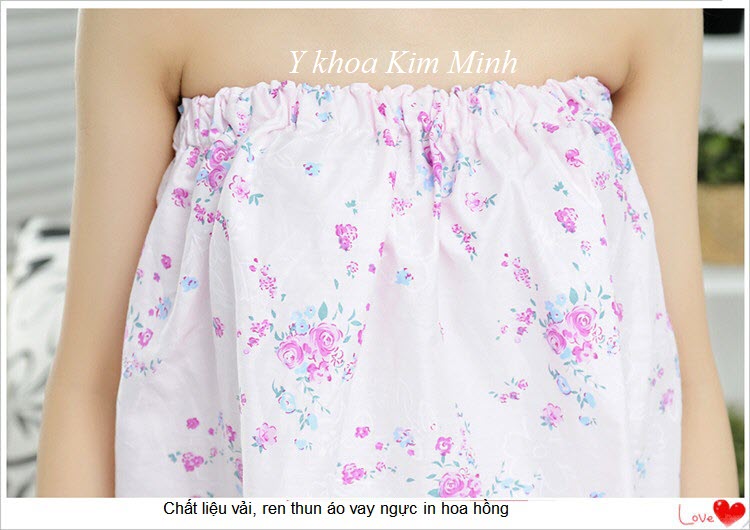 Nhìn mặt trước Mat truoc ao vay nguc spa in hoa hong - Y khoa Kim Minh