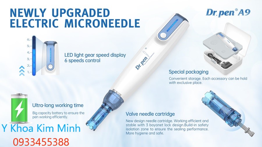 Dr Pen A9, Dr Pen A9-W công nghệ mới điều trị chăm sóc da nám, lão hóa, PRP, tái tạo da