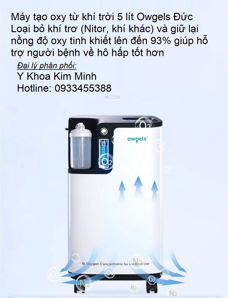 Máy tạo oxy y tế 5 lít Y Khoa Kim Minh