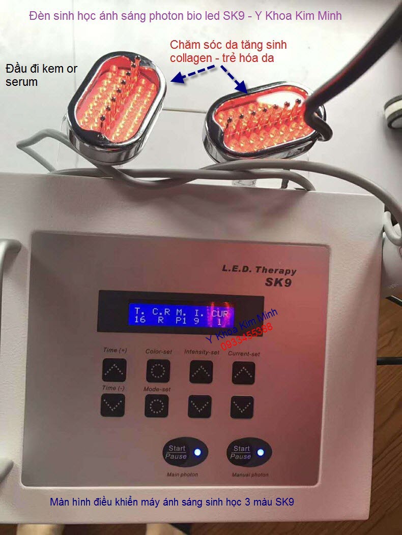 Den sinh hoc cham soc da bang anh sang tri lieu body va mat SK9 PDT bio LEd Y Khoa Kim Minh ban tai Tp Hochiminh