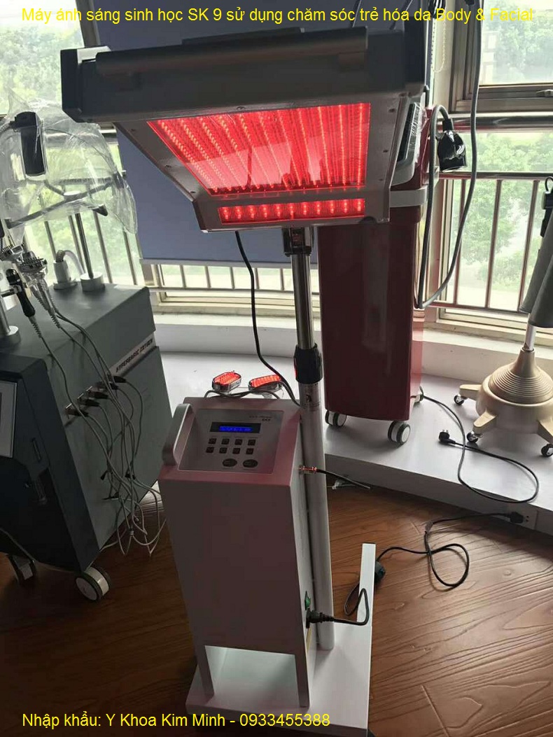 May anh sang sinh hoc cham soc tre hoa da bang bio led photon PDT 3 colors Red Blue UltraViolet Y khoa Kim Minh ban tai tp hochiminh