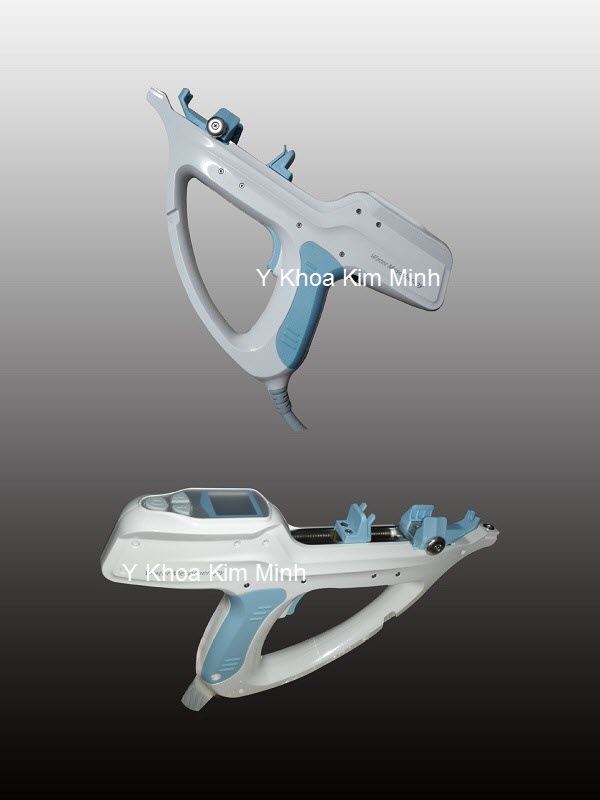 M&aacute;y bơm tiem điện đưa dưỡng chất collagen, acid hyaluronic, nhao thai cuu, te bao goc vao da Y khoa Kim Minh