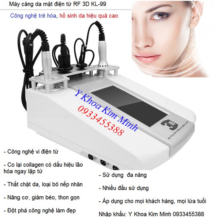 May cang da mat dien tu RF 3D nhap khau ban tai Y khoa Kim Minh hotline 093355388