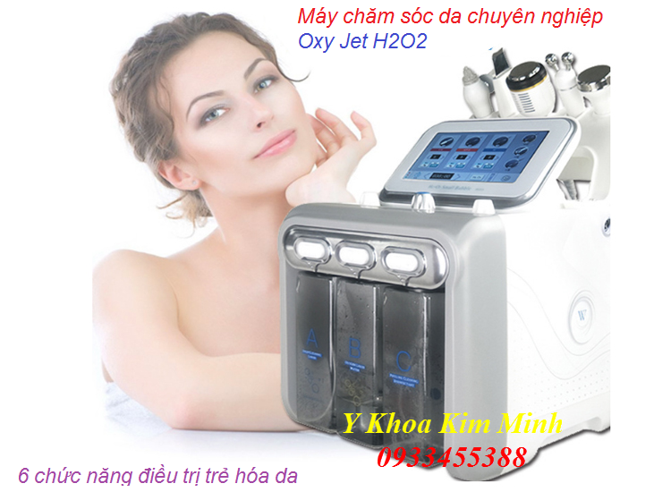 Dòng máy chăm sóc trẻ hóa da chuyên nghiệp - Oxy Jet H2O2 Máy chăm sóc da mặt chuyên nghiệp Oxy Jet H2O2 - Y khoa Kim Minh
