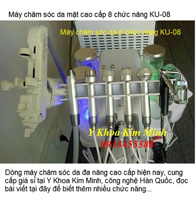 Dùng kem Ultra RF với máy chăm sóc da mặt 8 chức năng rất hiệu quả - Y Khoa Kim Minh Máy chăm sóc da mặt đa năng KU-08 dùng chạy kem Ultra RF - Y Khoa Kim Minh