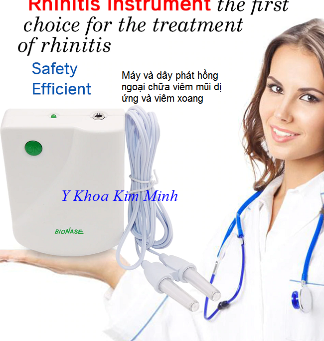 May dieu tri chua viem xoang mui di ung bionase, day phat hong ngoai chua benh viem xoang - Y Khoa Kim Minh