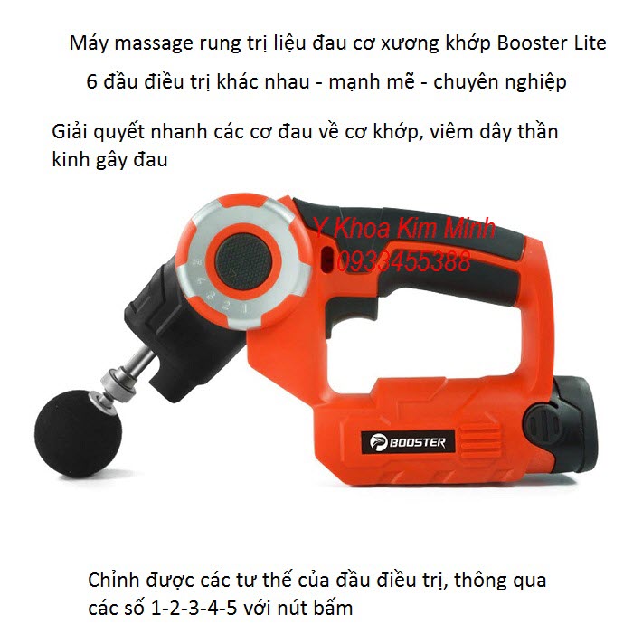Đây là dòng máy massage rung đấm bóp điều trị huyệt đạo, cơ xương khớp rất hiệu quả - Y khoa Kim Minh Máy đấm bóp massage trị liệu giảm đau cơ xương khớp Booster Lite - Y Khoa Kim Minh