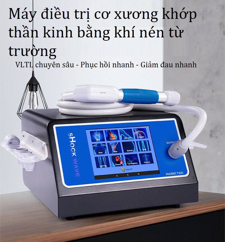 Máy xung kích điều trị cơ xương khớp thần kinh bằng khí nén từ trường T800