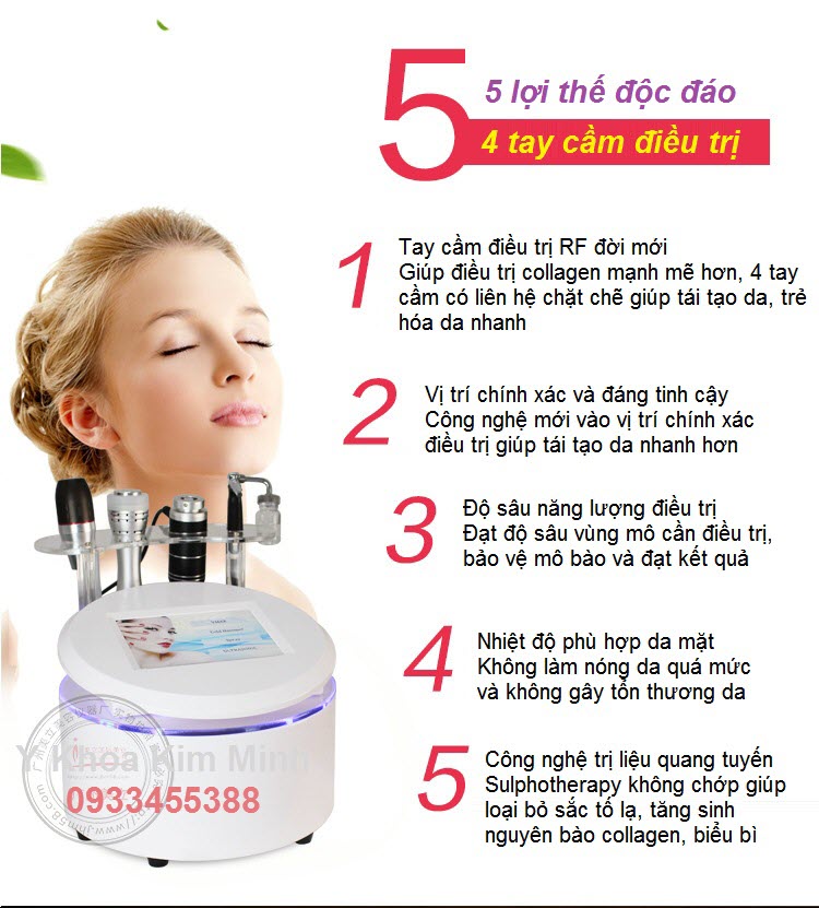 May cham soc da KM-411 dieu tri collagen lao hoa - Y Khoa Kim Minh 0933455388
