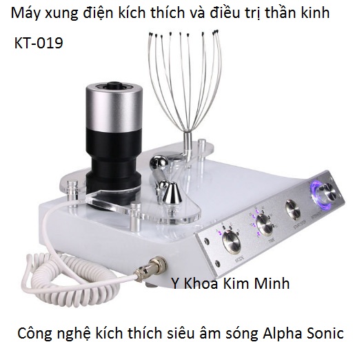 Máy xung điện kích thích não và điều trị giảm đau thần kinh sóng alpha sonic KT-019 - Y khoa Kim Minh