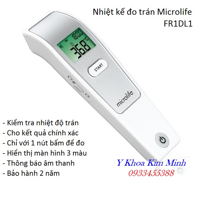 Nhiệt kế điện tử đo thân nhiệt, đo trán Microlife FR1DL1 - Y khoa Kim Minh