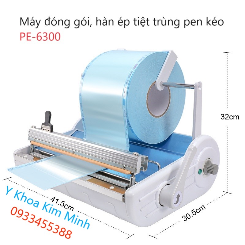 Máy hàn ép hấp túi nhựa đựng pen kéo y tế PE-6300