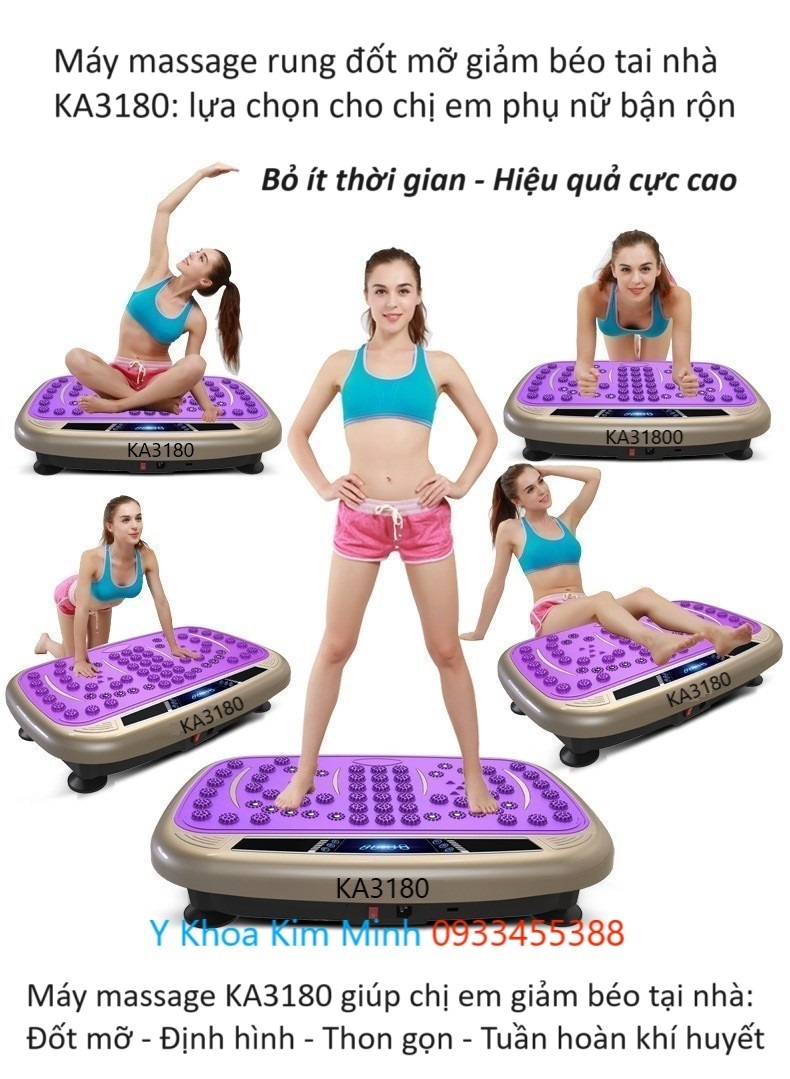 Máy massage rung đốt mỡ giảm béo body KA3180 bán giả sỉ ở Y Khoa Kim Minh
