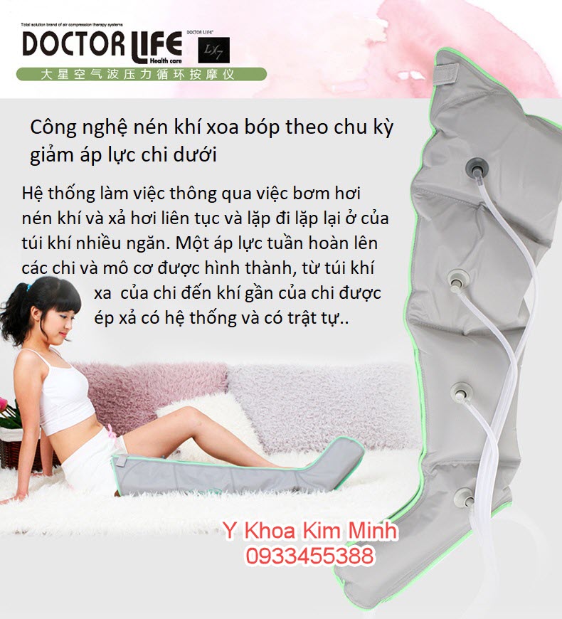 Máy ép khí chữa bệnh giãn tĩnh mạch của Hàn Quốc Doctor Life LX7