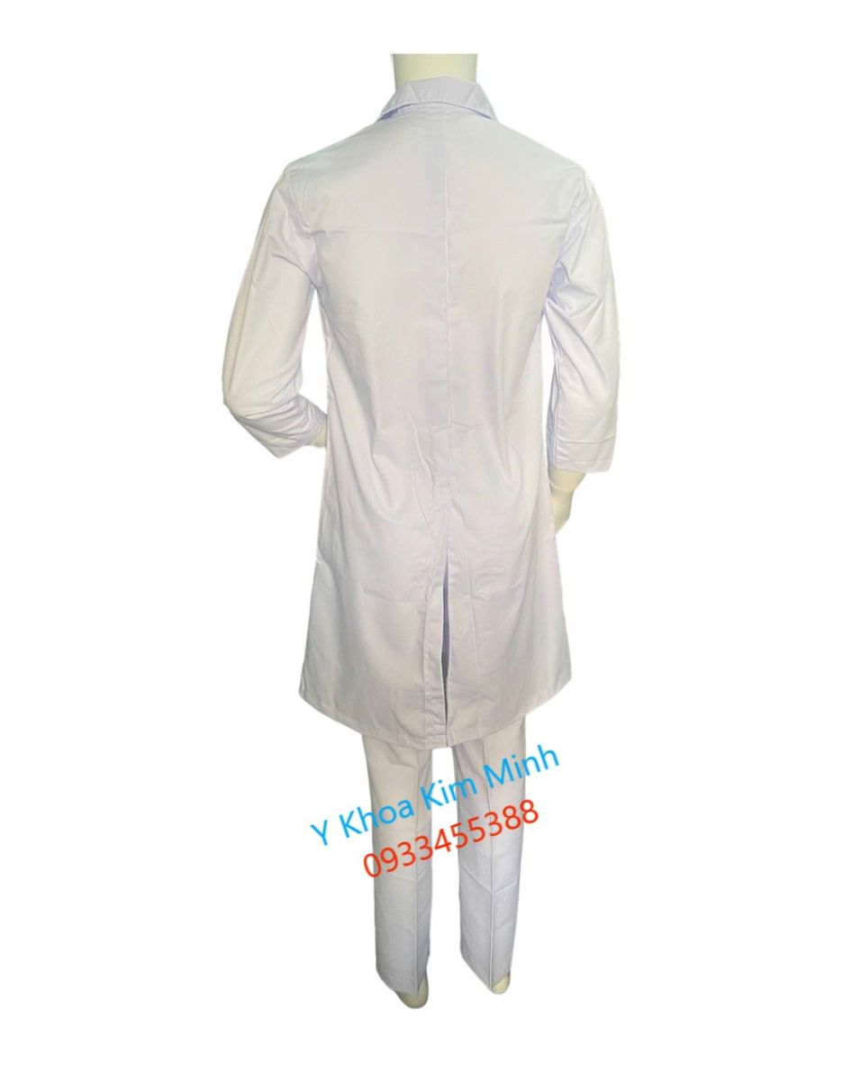 May gia công bán giá sỉ quần áo bác sĩ nam nữ tay dài lai áo dài quá gối vải kate nhập khẩu ở Tp.HCM