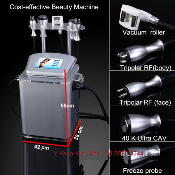 Máy giảm béo toàn thân RF Caviation 40K Roller Vacuum V8 mini