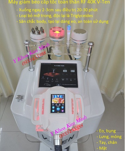 Máy giảm béo cấp tốc siêu nhanh V-Ten RF 40K công nghệ mới nhất hiện nay - Y Khoa Kim Minh