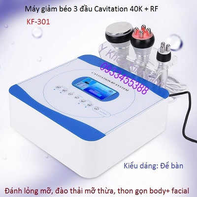 Máy giảm béo mini 3 đầu RF 40K KF-301 bán tại Y khoa Kim Minh