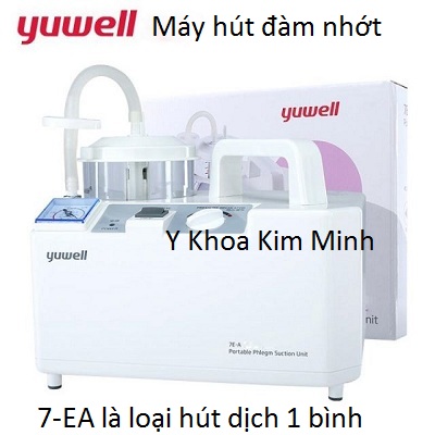 Máy hút dịch, đàm nhớt 1 bình dùng cho người bệnh tai biến Yuwell 7-EA - Y Khoa Kim Minh