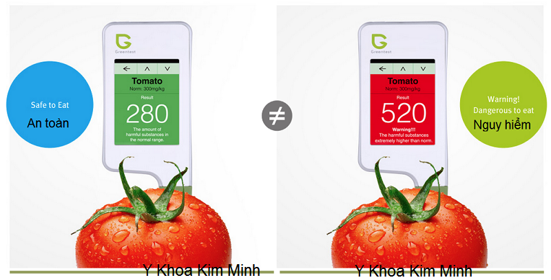 May kiem tra du luong thuoc khang sinh trong rau cu qua Nitrate Nitric Oxide Greentest Y Khoa Kim Minh