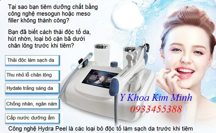 Máy làm sạch da thải độc tố trước khi tiêm mesogun nano RF KM-429