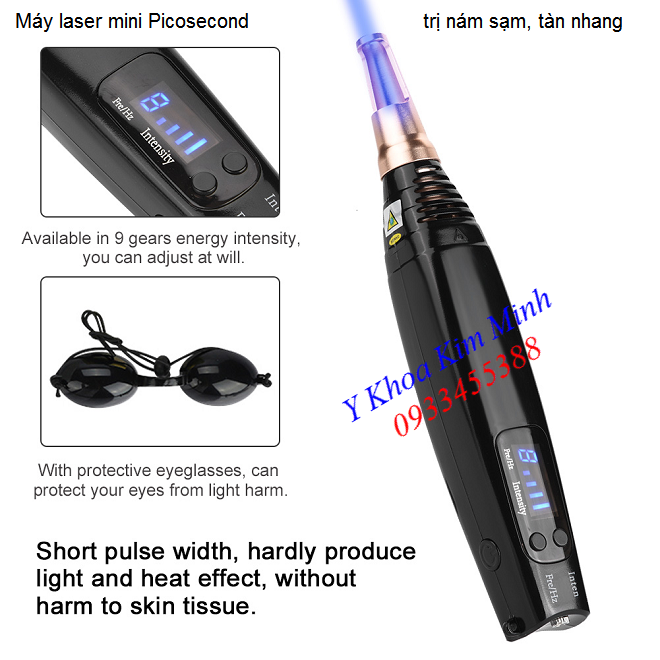 Máy laser mini picosecond trị nám sạm xóa tàn nhang đốm sắc tố - Y Khoa Kim Minh 0933455388