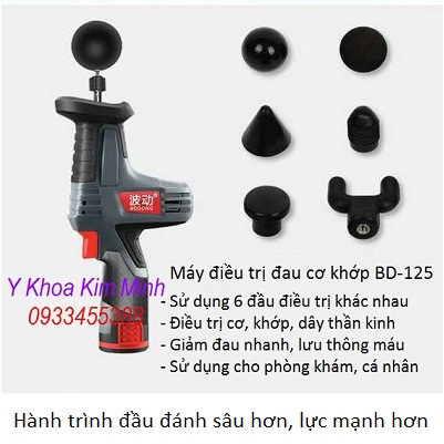 Máy massage gun BD-125 chuyên điều trị cơ xương khớp mạnh mẽ hiệu quả nhanh - Y Khoa Kim Minh