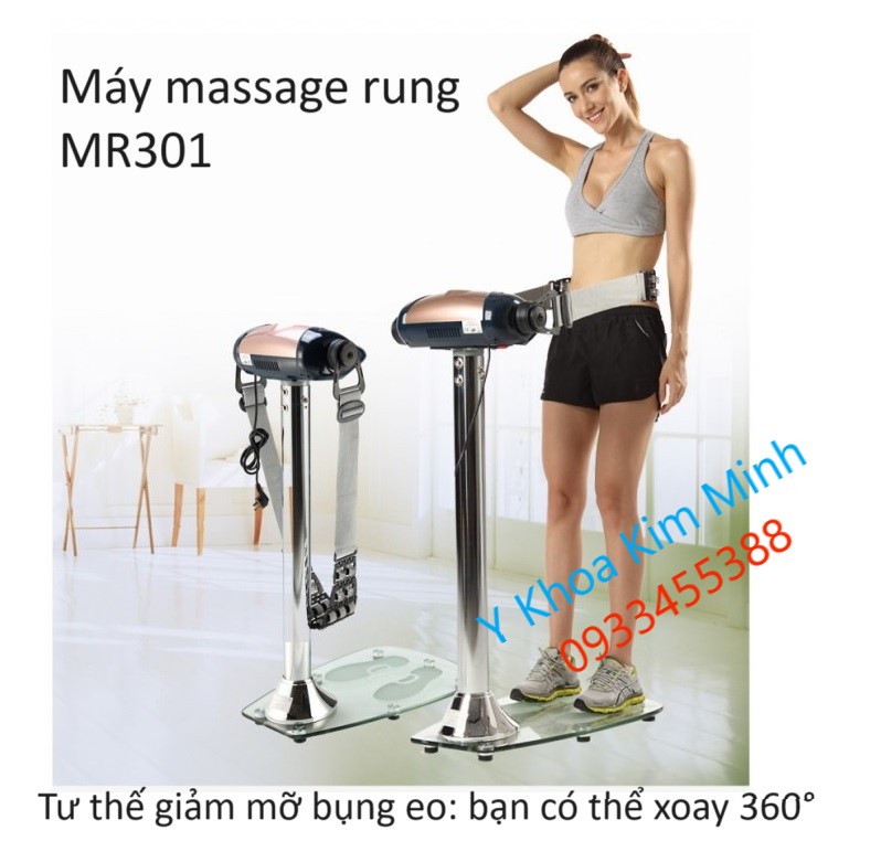 Sử dụng máy massage rung đứng MR301 giúp giảm mỡ bụng eo nhanh chóng tại nhà Máy massage rung MR301 giúp giảm béo bụng eo nhanh chóng tại nhà