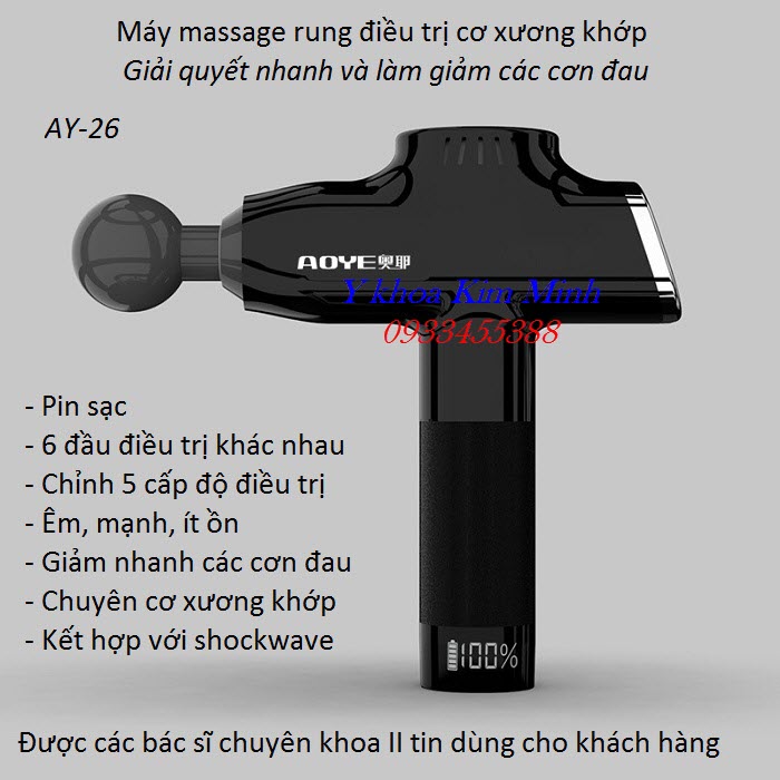 Máy masssage điều trị giảm đau cơ xương khớp và thân kinh 6 đầu AY-26 - Y khoa Kim Minh