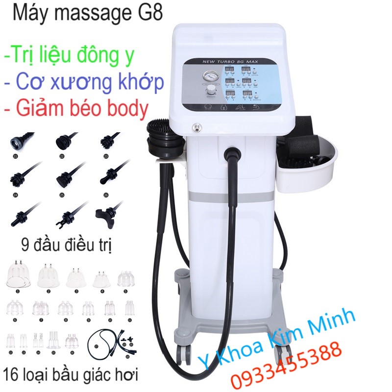 Máy massage G8 Turbo trị liệu giảm béo toàn thân và giác hơi