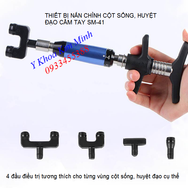 Máy nắn chỉnh cột sống và huyệt đạo cầm tay mini - Y Khoa Kim Minh Máy nắn chỉnh điều trị đau cột sống lưng cổ và huyệt đạo - Y Khoa Kim Minh 0933455388