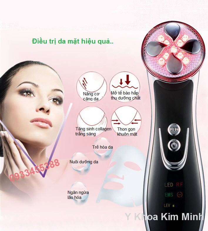 KM-7707, dòng máy chăm sóc da chống lão hóa mini cầm tay - Y Khoa Kim Minh