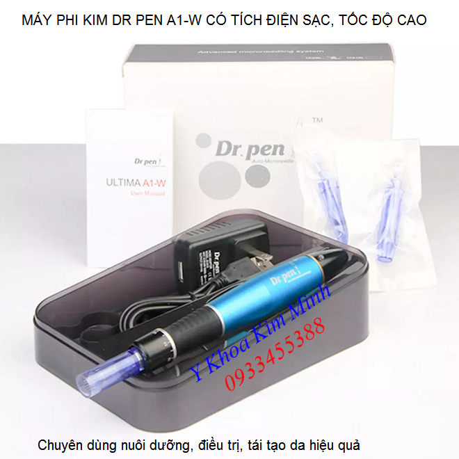 Máy lăn kim Dr Pen chính hãng chất lượng cao có sạc tích điện - Y Khoa Kim Minh 0933455388