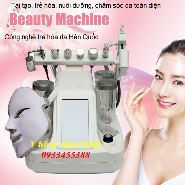 Máy tái tạo da, máy chăm sóc da Hàn Quốc 8 chức năng KU-08 - Y Khoa Kim Minh 0933455388